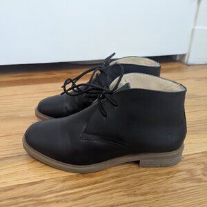 Hush Puppies Bailey Chukka Black Leather Shoes 5.5